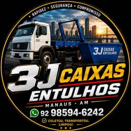 Logo oficial da 3J Caixas Entulhos Manaus